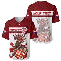Personalized Croatia Baseball Jersey Vintage Coat Of Arms - Wonder Print Shop