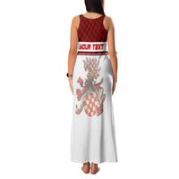 Personalized Croatia Family Matching Tank Maxi Dress and Hawaiian Shirt Vintage Coat Of Arms - Wonder Print Shop