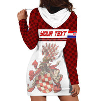 Personalized Croatia Hoodie Dress Vintage Coat Of Arms - Wonder Print Shop