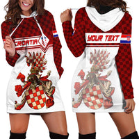 Personalized Croatia Hoodie Dress Vintage Coat Of Arms - Wonder Print Shop