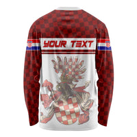 Personalized Croatia Long Sleeve Shirt Vintage Coat Of Arms - Wonder Print Shop