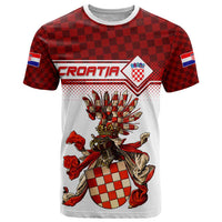 Personalized Croatia T Shirt Vintage Coat Of Arms - Wonder Print Shop