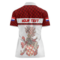 Personalized Croatia Women Polo Shirt Vintage Coat Of Arms - Wonder Print Shop