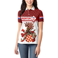 Personalized Croatia Women Polo Shirt Vintage Coat Of Arms - Wonder Print Shop