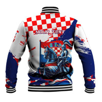 Personalized Croatian Knights Baseball Jacket Hrvatska Coat Of Arms - Wonder Print Shop
