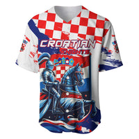 Personalized Croatian Knights Baseball Jersey Hrvatska Coat Of Arms - Wonder Print Shop