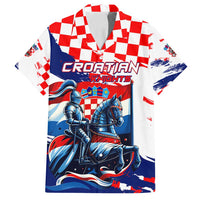 Personalized Croatian Knights Family Matching Long Sleeve Bodycon Dress and Hawaiian Shirt Hrvatska Coat Of Arms - Wonder Print Shop