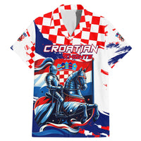 Personalized Croatian Knights Family Matching Mermaid Dress and Hawaiian Shirt Hrvatska Coat Of Arms - Wonder Print Shop