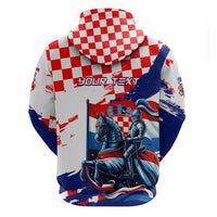 Personalized Croatian Knights Hoodie Hrvatska Coat Of Arms - Wonder Print Shop