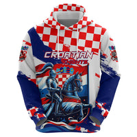 Personalized Croatian Knights Hoodie Hrvatska Coat Of Arms - Wonder Print Shop