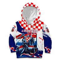 Personalized Croatian Knights Kid Hoodie Hrvatska Coat Of Arms - Wonder Print Shop