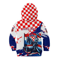 Personalized Croatian Knights Kid Hoodie Hrvatska Coat Of Arms - Wonder Print Shop