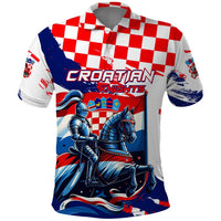 Personalized Croatian Knights Polo Shirt Hrvatska Coat Of Arms - Wonder Print Shop