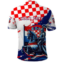 Personalized Croatian Knights Polo Shirt Hrvatska Coat Of Arms - Wonder Print Shop