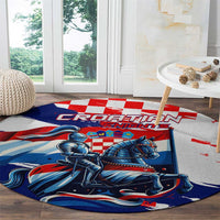 Croatian Knights Round Carpet Hrvatska Coat Of Arms