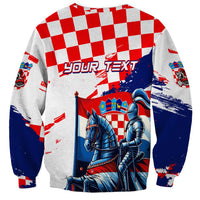 Personalized Croatian Knights Sweatshirt Hrvatska Coat Of Arms - Wonder Print Shop