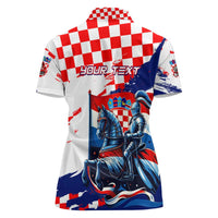 Personalized Croatian Knights Women Polo Shirt Hrvatska Coat Of Arms - Wonder Print Shop