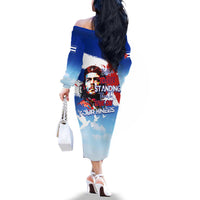 Cuba Che Guevara Family Matching Off The Shoulder Long Sleeve Dress and Hawaiian Shirt Cuban Revolution - Wonder Print Shop