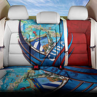 Coat Of Arms Cuba Back Car Seat Cover Caribbean Cuban Map - Wonder Print Shop