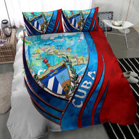Coat Of Arms Cuba Bedding Set Caribbean Cuban Map - Wonder Print Shop