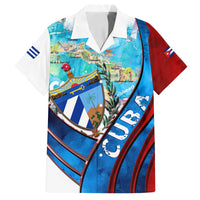 Coat Of Arms Cuba Family Matching Off Shoulder Short Dress and Hawaiian Shirt Caribbean Cuban Map - Wonder Print Shop