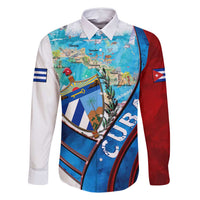 Coat Of Arms Cuba Family Matching Summer Maxi Dress and Hawaiian Shirt Caribbean Cuban Map - Wonder Print Shop