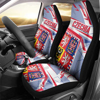 Coat Of Arms Czechia Car Seat Cover Czech Republic Sporty Geometric - Wonder Print Shop