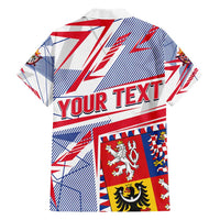 Coat Of Arms Czechia Hawaiian Shirt Czech Republic Sporty Geometric - Wonder Print Shop