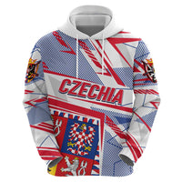 Coat Of Arms Czechia Hoodie Czech Republic Sporty Geometric - Wonder Print Shop