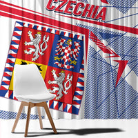 Coat Of Arms Czechia Window Curtain Czech Republic Sporty Geometric - Wonder Print Shop