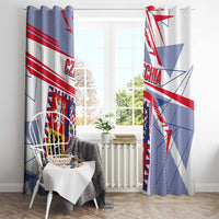 Coat Of Arms Czechia Window Curtain Czech Republic Sporty Geometric - Wonder Print Shop