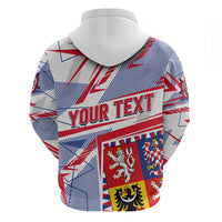 Coat Of Arms Czechia Zip Hoodie Czech Republic Sporty Geometric - Wonder Print Shop