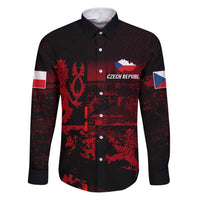 Czech Republic Lion Family Matching Puletasi and Hawaiian Shirt Czechia Black Red - Wonder Print Shop