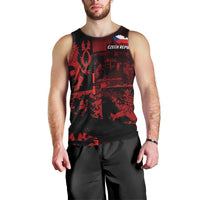 Czech Republic Lion Men Tank Top Czechia Black Red - Wonder Print Shop