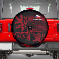 Czech Republic Lion Spare Tire Cover Czechia Black Red - Wonder Print Shop