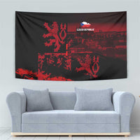Czech Republic Lion Tapestry Czechia Black Red - Wonder Print Shop