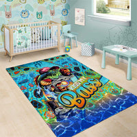 Kiss My Bass Fishing Area Rug Fish Me Luck - Wonder Print Shop