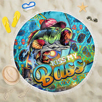 Kiss My Bass Fishing Beach Blanket Fish Me Luck - Wonder Print Shop