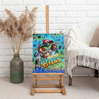 Kiss My Bass Fishing Canvas Wall Art Fish Me Luck - Wonder Print Shop