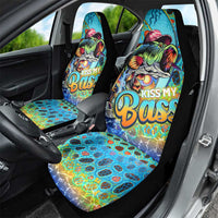 Kiss My Bass Fishing Car Seat Cover Fish Me Luck - Wonder Print Shop