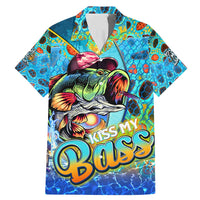 Personalized Kiss My Bass Fishing Family Matching Mermaid Dress and Hawaiian Shirt Fish Me Luck - Wonder Print Shop