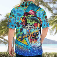 Personalized Kiss My Bass Fishing Hawaiian Shirt Fish Me Luck - Wonder Print Shop