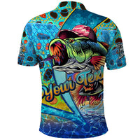 Personalized Kiss My Bass Fishing Polo Shirt Fish Me Luck - Wonder Print Shop