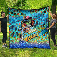 Kiss My Bass Fishing Quilt Fish Me Luck - Wonder Print Shop