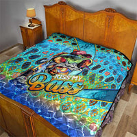 Kiss My Bass Fishing Quilt Fish Me Luck - Wonder Print Shop