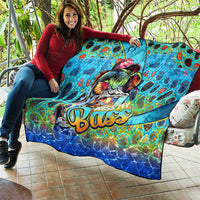 Kiss My Bass Fishing Quilt Fish Me Luck - Wonder Print Shop