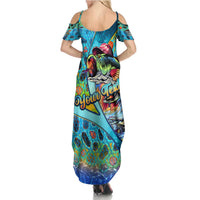 Personalized Kiss My Bass Fishing Summer Maxi Dress Fish Me Luck - Wonder Print Shop