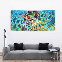 Kiss My Bass Fishing Tapestry Fish Me Luck - Wonder Print Shop