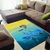 Fishing Bone Summer Bass Area Rug Fishbone Ocean - Wonder Print Shop