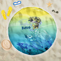 Fishing Bone Summer Bass Beach Blanket Fishbone Ocean - Wonder Print Shop